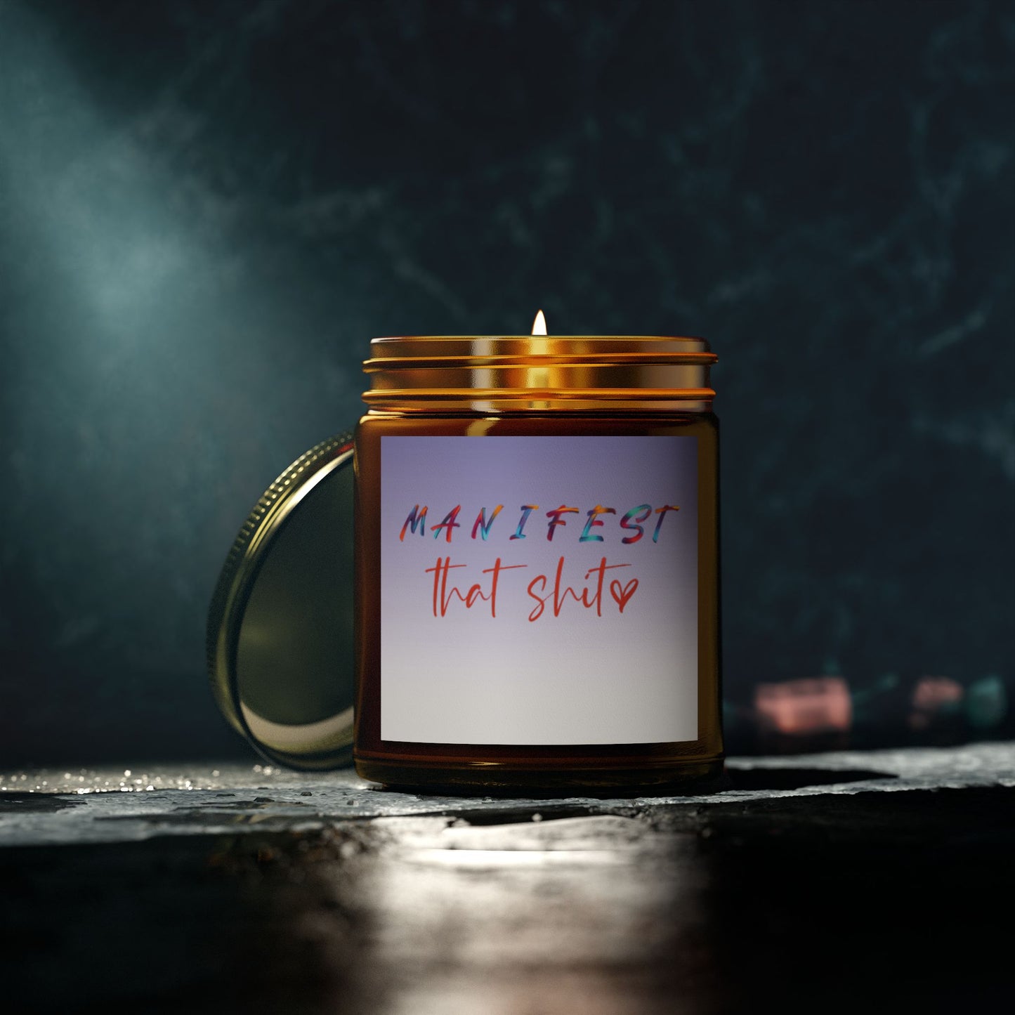 Manifest That Shit Scented Candle - Inspirational Gift for Self-Care, Meditation, Relaxation, Home Decor, Unique Candle
