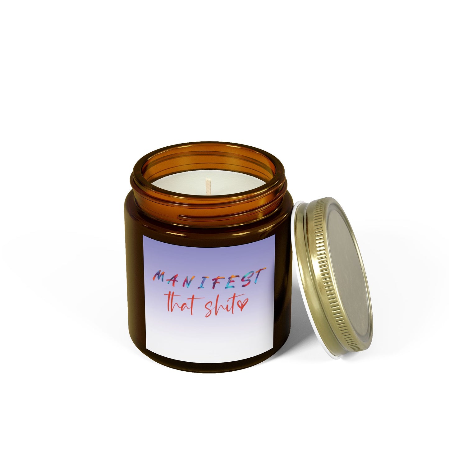 Manifest That Shit Scented Candle - Inspirational Gift for Self-Care, Meditation, Relaxation, Home Decor, Unique Candle