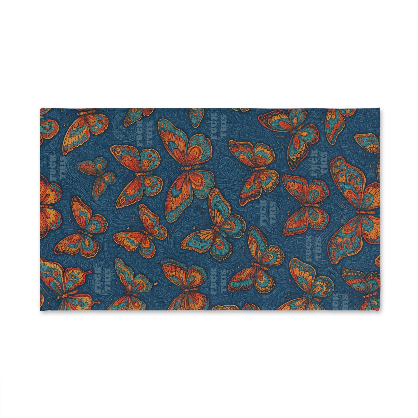 Bold Butterfly Fuck This Hand Towel | Fun Decor, Kitchen Essential, Gift for Her, Bathroom Accessory, Unique Design