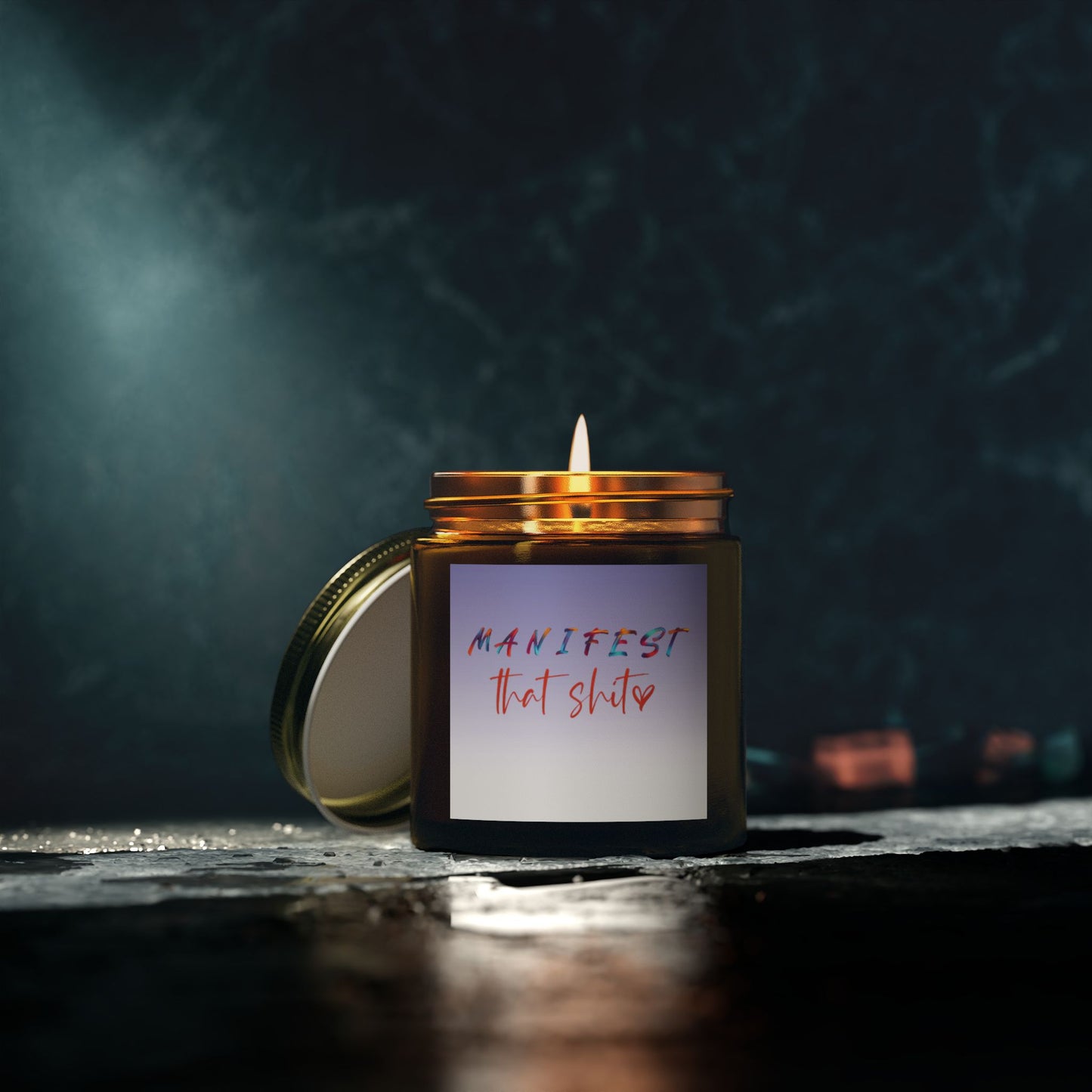 Manifest That Shit Scented Candle - Inspirational Gift for Self-Care, Meditation, Relaxation, Home Decor, Unique Candle