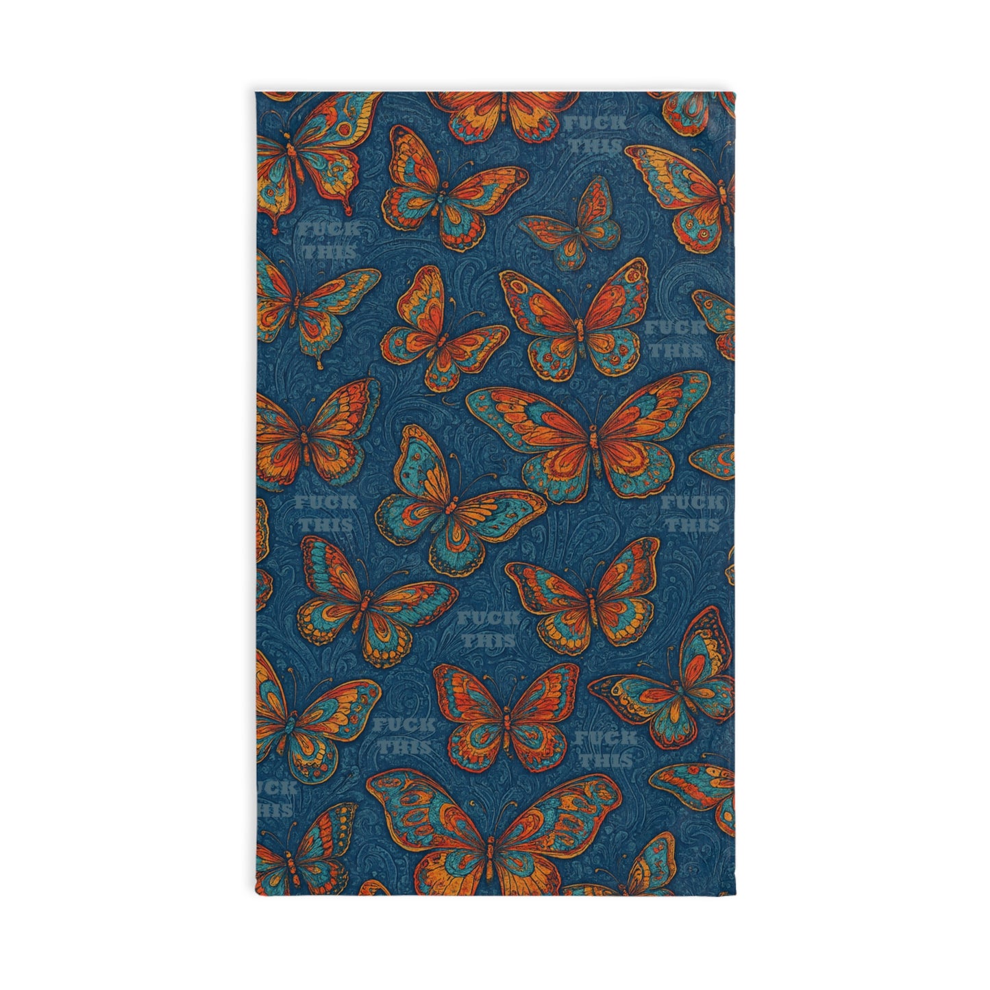 Bold Butterfly Fuck This Hand Towel | Fun Decor, Kitchen Essential, Gift for Her, Bathroom Accessory, Unique Design
