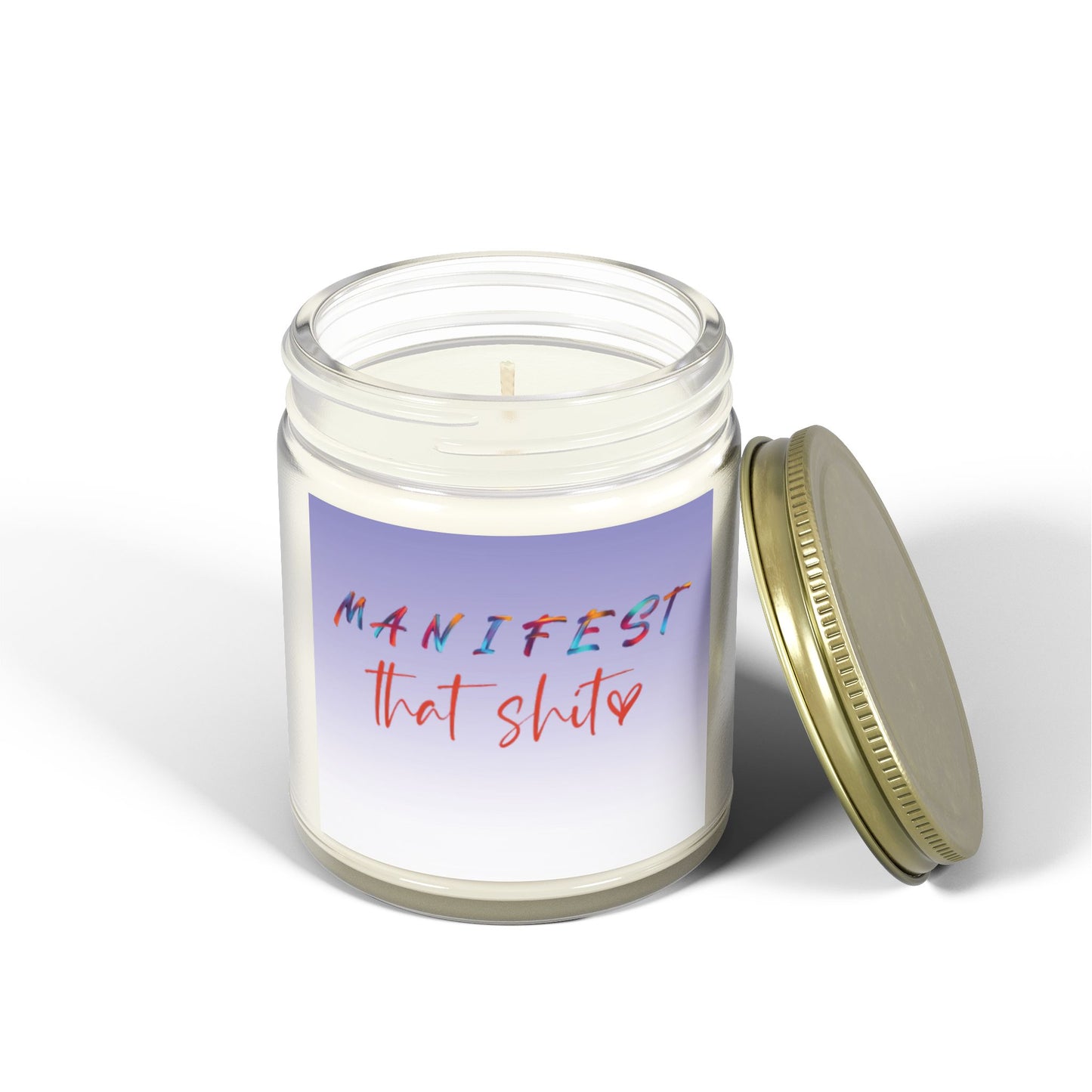 Manifest That Shit Scented Candle - Inspirational Gift for Self-Care, Meditation, Relaxation, Home Decor, Unique Candle