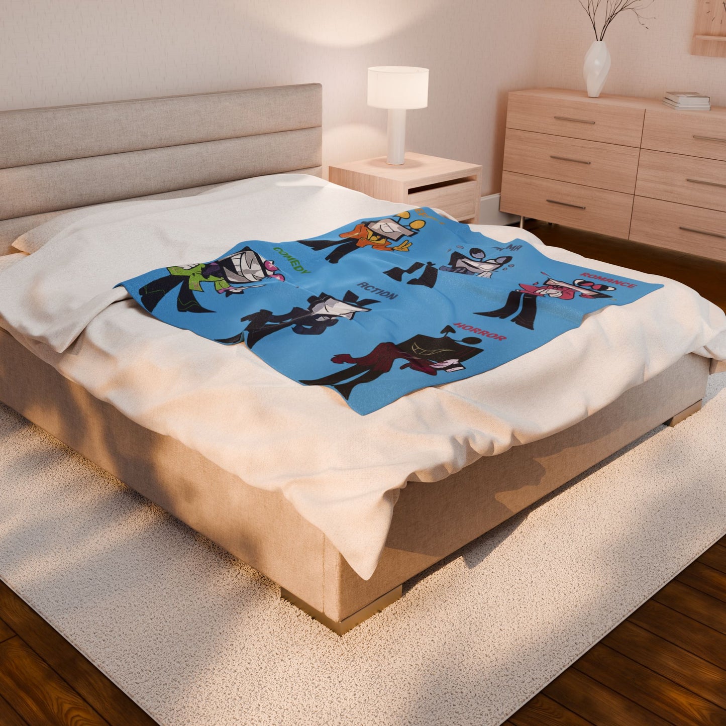 Tenna Deltarune Dakimakura - Velveteen Plush Blanket with Movie Genres Design, Cozy Throw, Home Decor, Gift for Fans, Soft Blanket