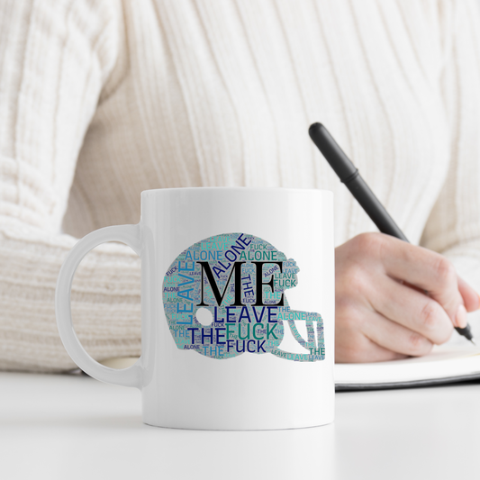 Leave Me the Fk Alone Football-Themed Insult Mug, Sports Gift, Humorous Coffee Cup, Gamer Merchandise, Birthday Gift, Unique Drinking Vessel
