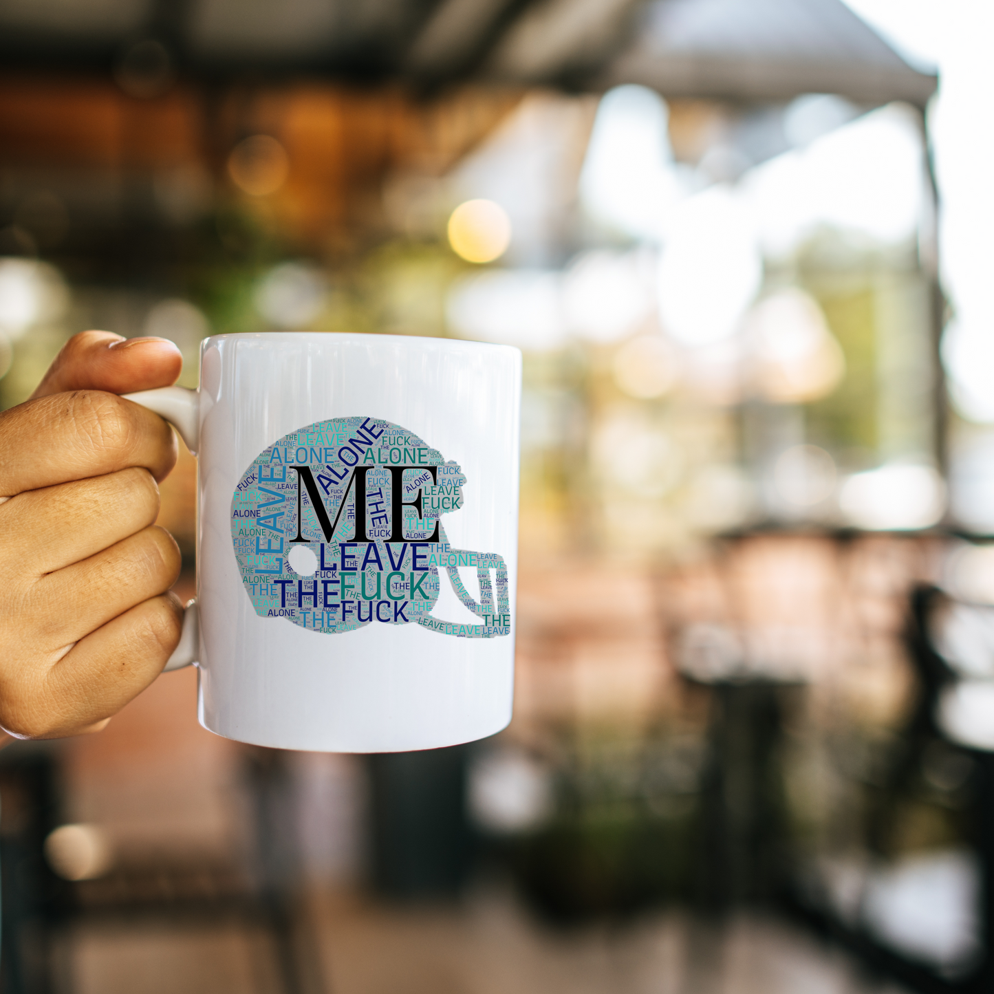 Leave Me the Fk Alone Football-Themed Insult Mug, Sports Gift, Humorous Coffee Cup, Gamer Merchandise, Birthday Gift, Unique Drinking Vessel