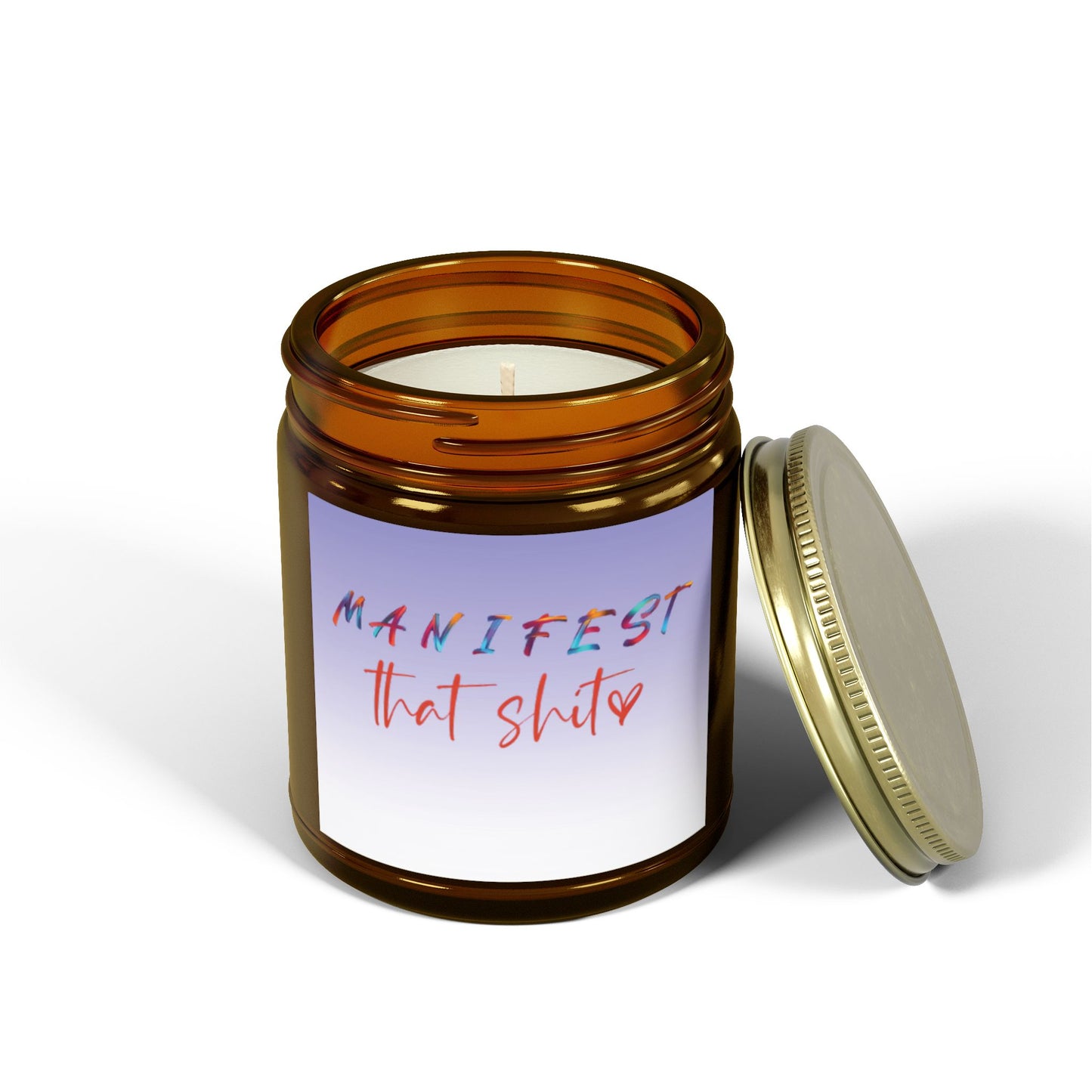 Manifest That Shit Scented Candle - Inspirational Gift for Self-Care, Meditation, Relaxation, Home Decor, Unique Candle
