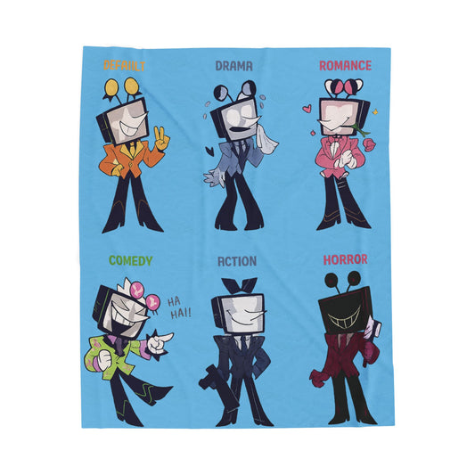 Tenna Deltarune Dakimakura - Velveteen Plush Blanket with Movie Genres Design, Cozy Throw, Home Decor, Gift for Fans, Soft Blanket